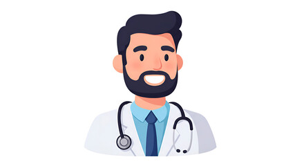 Fototapeta premium Cartoon doctor character with transparent background
