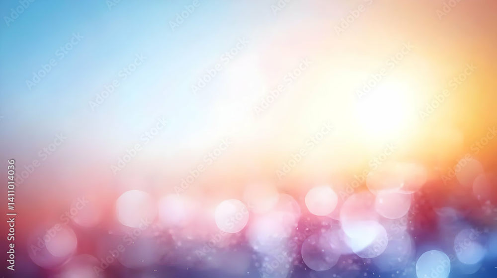 Poster abstract bokeh background with soft colors
