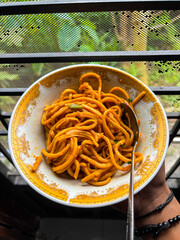 Mie Gomak a traditional noodle dish from North Sumatera Indonesia