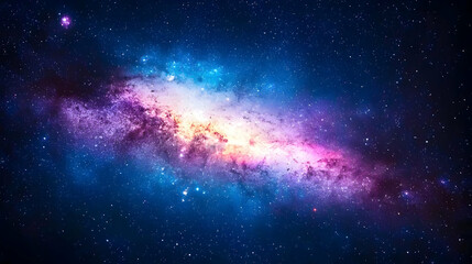 Fototapeta premium Colorful Galaxy Nebula In Outer Space