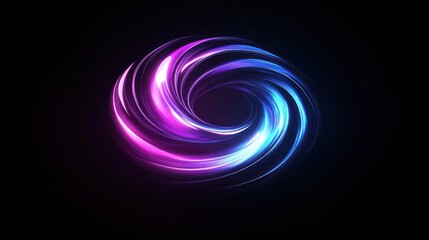 Ethereal luminous spiral, A mesmerizing dance of light and shadow