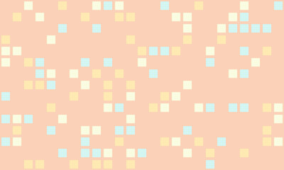 Pastel square pixel pattern.  A soft, minimalist design ideal for website backgrounds, branding, textiles, and social media.  Evokes feelings of calm and playfulness.