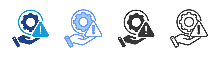 Risk Management icon set multiple style collection