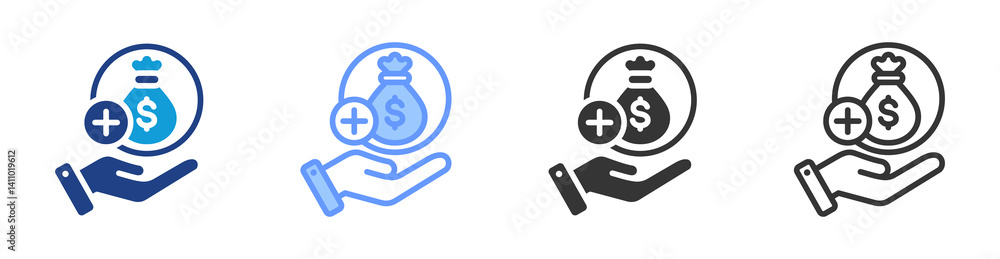 Poster Incentive icon set multiple style collection