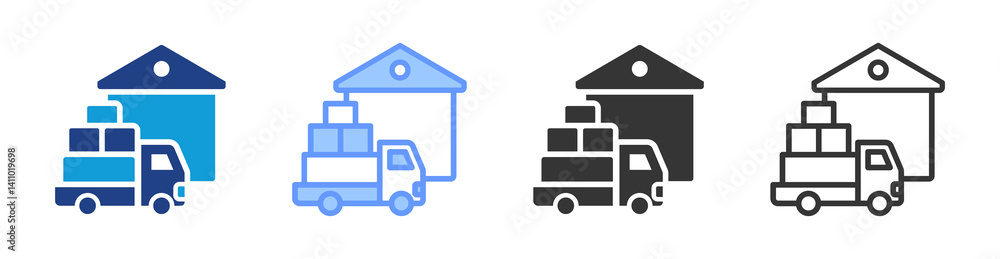 Poster Supplier icon set multiple style collection