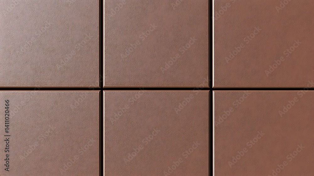 Poster close-up shot of a structured surface made up of brown square elements