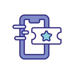 Online Tickets icon vector stock illustration