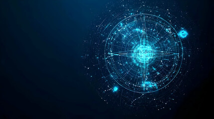 Naklejka premium Abstract Glowing Sphere Technology Design