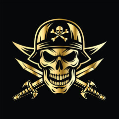 Army Logo Design Set – Combat Emblems of Military Specialists, Artillery Units, Snipers & Infantry Patrols with Weapons Like Rocket Launchers, Rifles & Machine Guns for Badges.
