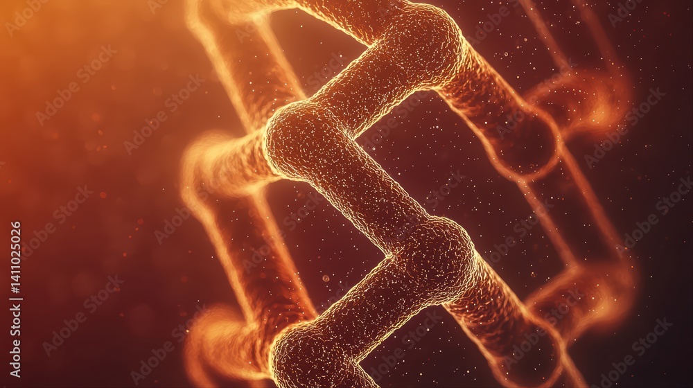 Aufkleber abstract representation of molecular structure with glow effects