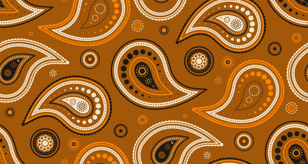 Nature deco, paisley foliage. Fantasy dot of growth greeting. Boteh geometry on sketch dress.