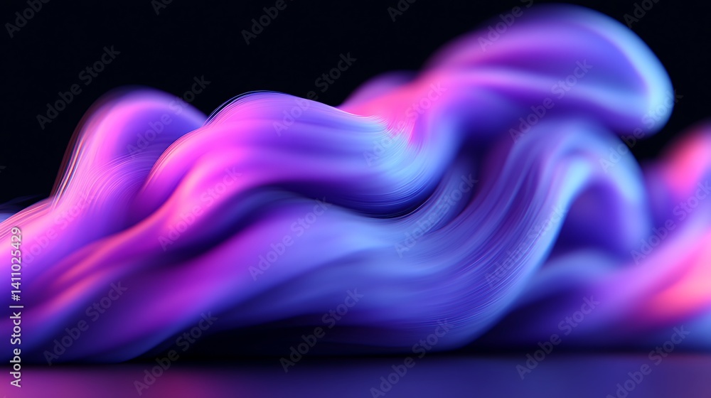 Poster abstract purple and pink wave pattern with flowing dynamic design
