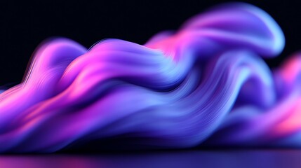 Obraz premium Abstract purple and pink wave pattern with flowing dynamic design