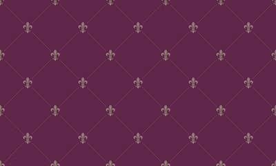 Elegant purple background with a repeating fleurdelis pattern.  Perfect for luxurious branding, website design, or sophisticated print projects.