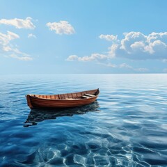 Naklejka premium boat on the beach