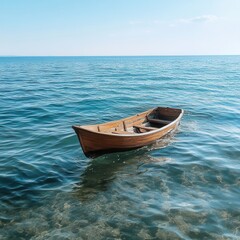 Naklejka premium boat on the beach