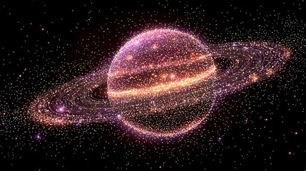 Celestial Spark: A Glimmering Planet in the Cosmos