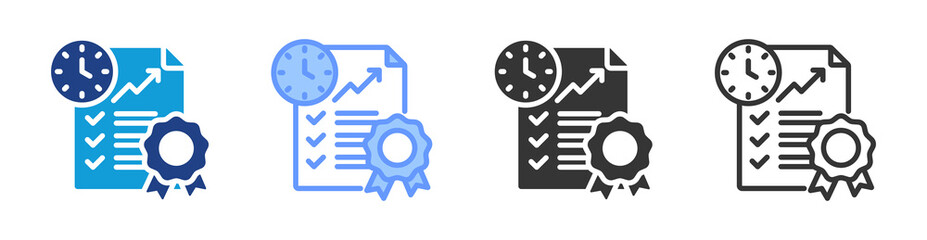 Performance Standards icon set multiple style collection