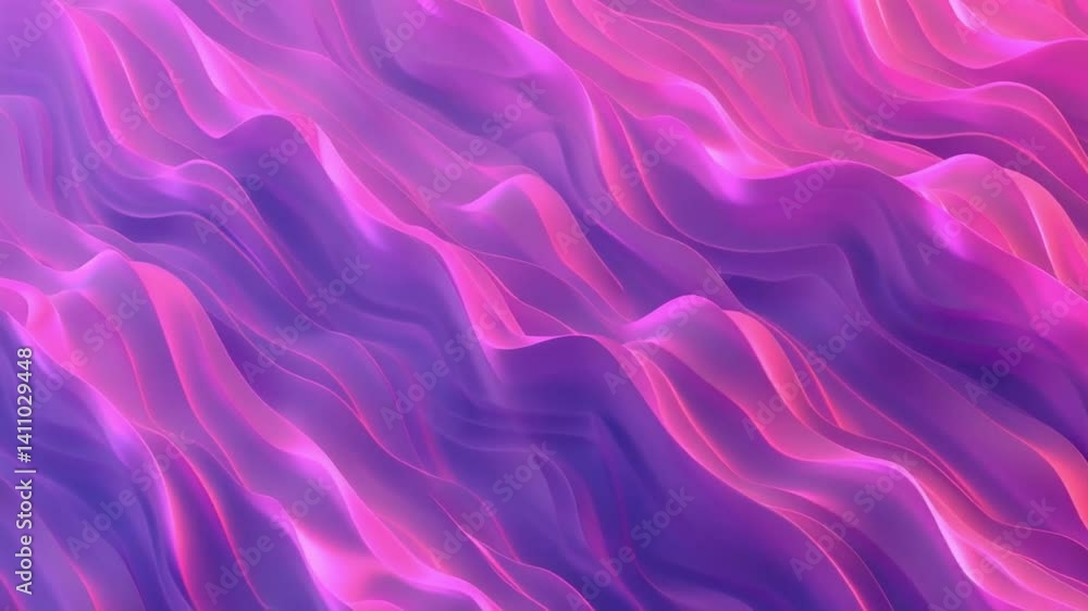 Aufkleber vibrant abstract background with smooth flowing waves in pink and purple, creating tranquil gradient