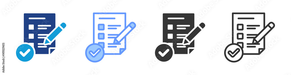 Aufkleber Criteria icon set multiple style collection