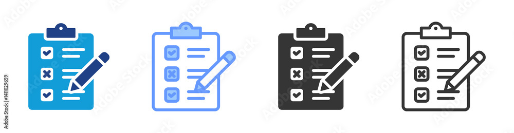 Poster Assessment Tools icon set multiple style collection