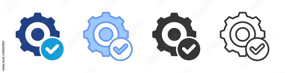 Aufkleber Skill Validation icon set multiple style collection
