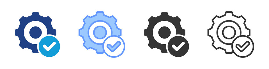 Skill Validation icon set multiple style collection