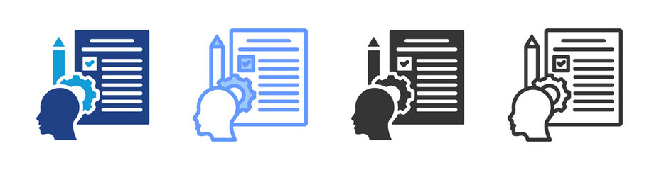 Capability Assessment icon set multiple style collection