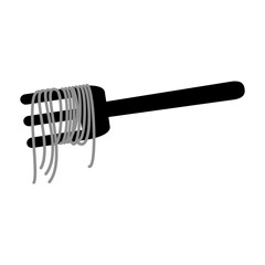 noodle fork icon, simple flat style, illustration, logo sign symbol pictogram template, for ui or ux isolated on white for mobile app, editable