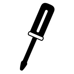 screwdriver icon, simple flat style, illustration, logo sign symbol pictogram template, for ui or ux isolated on white for mobile app, editable