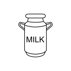 milk barrel icon, simple flat style, illustration, logo sign symbol pictogram template, for ui or ux isolated on white for mobile app, editable