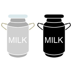 milk barrel icon, simple flat style, illustration, logo sign symbol pictogram template, for ui or ux isolated on white for mobile app, editable