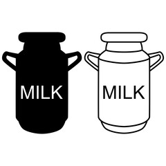 milk barrel icon, simple flat style, illustration, logo sign symbol pictogram template, for ui or ux isolated on white for mobile app, editable