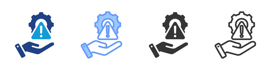 Risk Management icon set multiple style collection