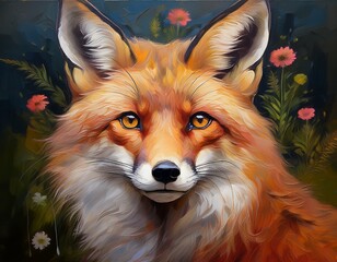 Obraz premium Ölgemälde Fuchs