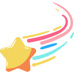 Colorful Shooting Star