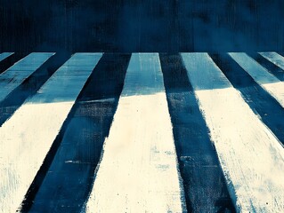 Abstract Blue and White Stripes Painted Texture Background