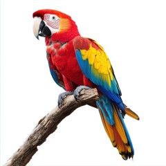 Obraz premium Colorful parrot perched on branch (2)