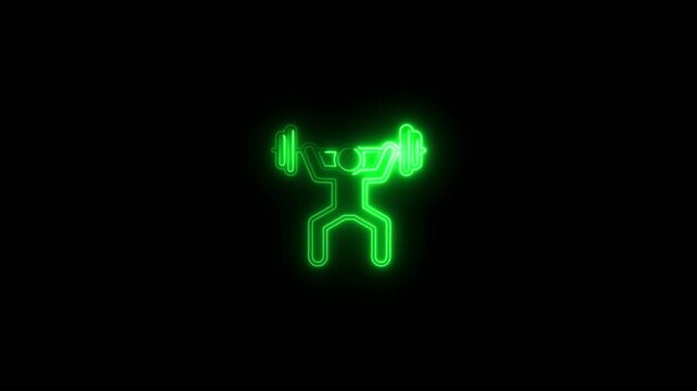 Sport icon weightlifter. weightlifting gym weight fitness sport gymnastics, athlete squats with barbell icon,