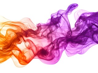 Abstract Colorful Smoke Waves Swirling Design