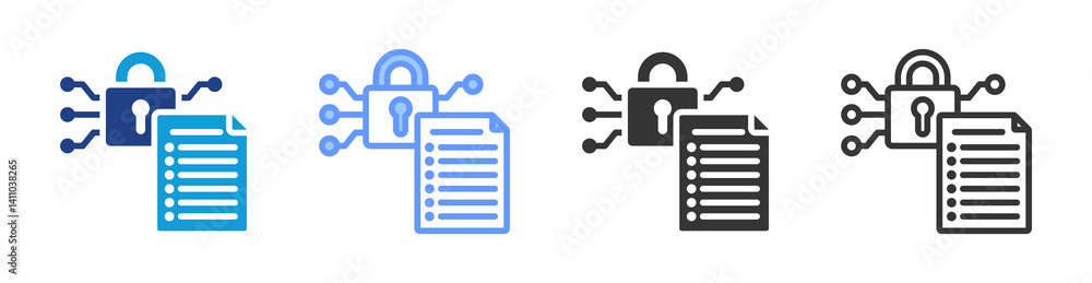 Poster Cyber Security Framework icon set multiple style collection
