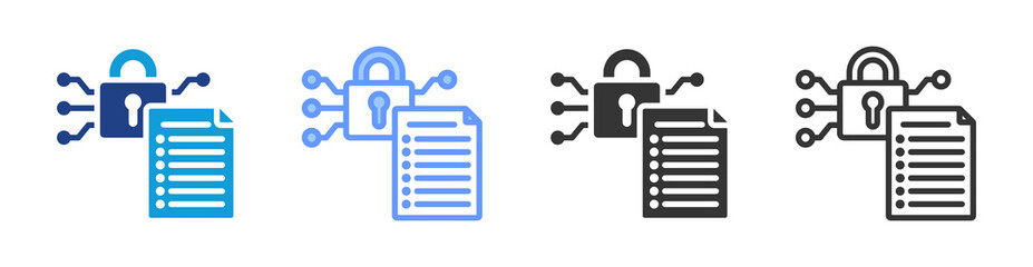 Cyber Security Framework icon set multiple style collection