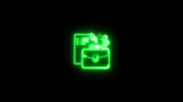 business, financial and industrial work. abstract design isolated on white background. Motion graphic.electricity, toolbox neon icon. Elements of electricity set.