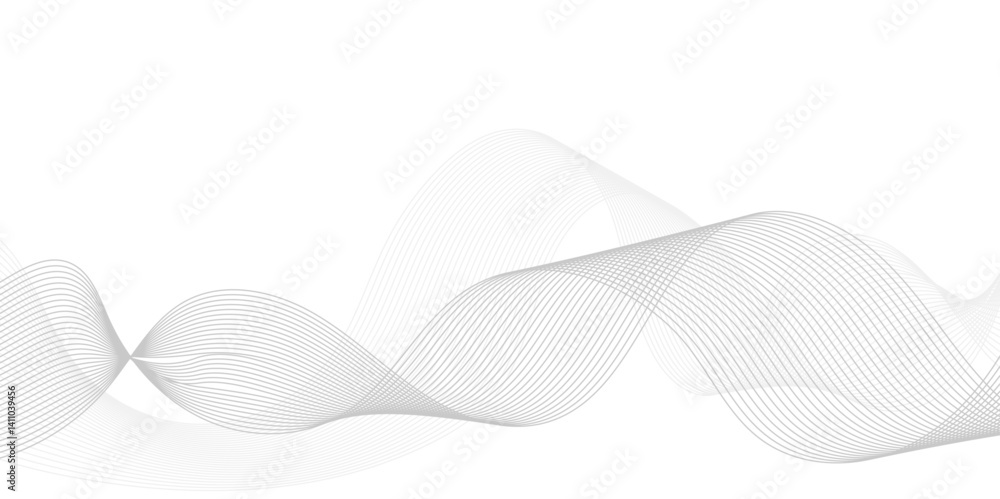 Poster abstract wavy curve lines background. modern template abstract design flowing particles wave digital