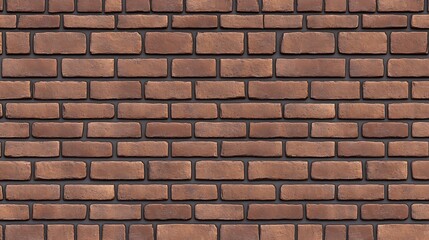 Obraz premium Detailed view of a rustic, reddish-brown brick wall showcasing its textural surface