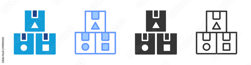 Poster product differentiation icon set multiple style collection