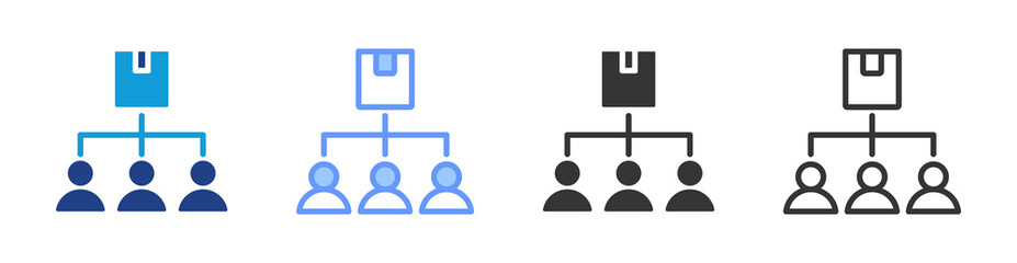 Distribution Channel icon set multiple style collection