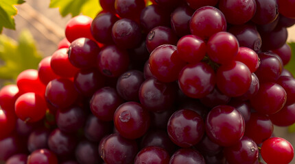 Fototapeta premium closeup of red grape background