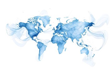 Global network connection world map , Generative AI