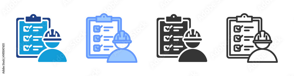 Aufkleber project icon set multiple style collection